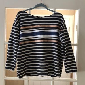 Women’s J. Crew stripey top size XL.
